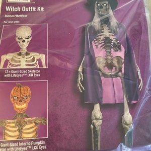 Witch Costume Kit for 12 Ft Skeleton New In Package